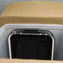 IRIS USA Dog Food Storage Container, 2 Pack, Up to 30 lbs Each, Airtight Seal for Freshness, Wheels for Rolling, Easy One Hand Opening, Made in USA, BPA Free, Clear/Black