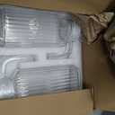 Glass Pitcher with Lid 2 Pack 55 oz Glass Water Pitcher, Iced Tea Pitcher with Handle, Ribbed Juice Container for Fridge, Glass Beverage Container for Lemonade, Milk, Drinks