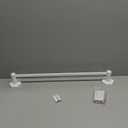 GERZWY 24 Inch Towel Rails Bathroom Towel Bars Bath Towel Holder for Washroom Kitchen Wall Stainless Steel, White