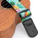 BestSounds Pineapple Ukulele Strap & Hawaiian Style Shoulder Strap Suitable for Soprano Concert Tenor Baritone String Instruments (Pineapple) (Green)