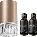 Airversa Waterless Essential Oil Diffuser Starter Kit with 2x30mL Hotel Scent Fragrance Oil for Home Room Desk Car, Battery Operated Scent Air Freshener Diffuser, 100mL Capacity, RD1 Kit Titanium