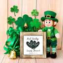 Shamrocks Heart Sign, Not Lucky Simply Blessed Sign, Christian St. Patrick's Day Decor, Farmhouse Shamrock Blocks Signs Gifts, Irish Themed Centerpiece Decorations for Home Decor
