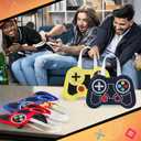 Silkfly 24 Pcs Video Game Party Favor Bags Non Woven Reusable Gaming Goodie Treat Gift Bags with Handles Gaming Party Supplies(4 Colors,24 Pcs)