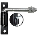 1 Pack Steel J-Bolt Hinge with Plate for Doors Gates,Heavy-Duty Welded Hinge,Heavy-Duty Driveway Gates for Welding on Larger Iron or Steel Gates(Silver,A-5/8)