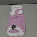 Dog Sweater for Small Dogs Argyle Cable Knit Turtleneck Pullover Winter Clothes for Boys Girls Stretch Chihuahua Yorkie Puppy Christmas Doggie Pet (S, Purple)