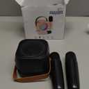 Mini Karaoke Machine, Portable Bluetooth Karaoke Speaker with 2 Wireless Microphones and Party Lights for Kids and Adults, Birthday Gifts for Girls Boys Family Home Party (Black 2 Mics)