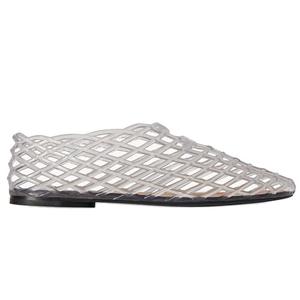 VOMIYALL Mesh Jelly Ballet Flats for Women with Closed Toe Comfortable Clear Adult Jelly Shoes Women Casual Flats Sandals Womens Clear, Size 8/39