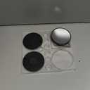 Magnifying Mirror, 10X & 20X & 30X Set, Magnified Mirrors 3.5" with Two Suction Cups, Travel Magnifying Mirror Set Comes with Portable Storage Bag, Compact Small Magnified Mirrors for Travel(Black)