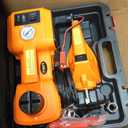 Electric Car Jack Kit 5 Ton 12V Floor Jack Portable Hydraulic Car Jack with Impact Wrench and Tire Inflator Pump for SUV Sedans Tire Change with LED Light, Lifting Height 6 to 17.7 Inch