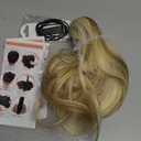 Claw Clip Ponytail Extension 18" Clip in Wavy Ponytail Hair Extensions Long Pony Tails for Women Extensions Ash Blonde Mix Light Bleach Blonde Wave Hairpiece