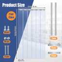 Peryiter 12 Pcs 72" x 84" Heavy Duty Clear PVC Strip Curtain Kit, Waterproof Insulated Strip Door for Warehouse, Freezer, Cooler, Garage - Fits 6' x 7' Doors