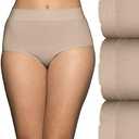 Vanity Fair womens Seamless Underwear, Light Smoothing, No Pinch No Show Large , 3 Packs , Count 9