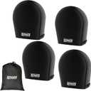 RVMATE RV Tire Covers, Wheel Cover (4 Pack) Fits 36"-39" Diameter Tires, Waterproof Anti-UV Black Tire Covers RV Accessories for Truck/Trailer/Car (Black)