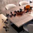 Hairui Lighted Black Maple Garland with Timer 48 LED Orange and Warm White Fairy Lights, Halloween Garland with Lights 6FT Battery Operated with 10 Functions for Fireplace Table Halloween Decoration