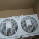 Comfort Zone Twin Window Fan with Reversible Airflow Control, 9 inch, Auto-Locking Expanders, 2 Speed Fan, Dual Fan, Exhaust, Airflow 9.84 ft/sec, Ideal for Home, Kitchen, Bedroom & Office, CZ319WT