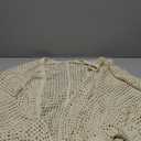 Verdusa Women's Open Front Oversized Cardigan Early Fall Outfits Hollow Out Knit Lightweight Sweater Spring Outerwear L