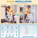 Orzbow Potty Training Seat | Upgrade Toddler Potty Training Toilet with Step Stool, 2-in-1 Stability Toilet Seat for Boys Girls | with Splash Guard, Anti-Slip Pad, Ladder, and Height Adjustable, Grey