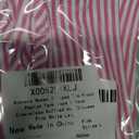Avanova Women Tie Front Tank Tops Striped Peplum Blouse Pink, Large