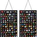Collector Pin Board,Pin Collections Storage Holder,Enamel Pin Hanging Display Board,Pin Board For Pins Collection,Pin Holder Display For Wall,Enamel Pin Organizer Display Case(96 Slots,Black+Black)