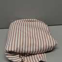 Striped Sheets - Brown Striped Sheets - 1 Flat & 1 Fitted & 2 Pillowcases w/ Deep Pockets – Comfy, Wrinkle & Fade Free - Soft, Breathable and Cooling – Luxury Pinstripe Bedding - Queen Size Bed Set