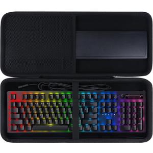 Lebakort Storage Case Compatible with Razer Blackwidow V3/ Blackwidow V4/ Cynosa V2/ Ornata V3/ Huntsman Elite/Huntsman V2/ Redthunder K10 Full Size Mechanical Gaming Keyboard (Black Case)