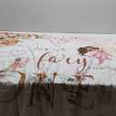 7x5ft Fairy 1st Birthday Backdrop for Girl Blush Pink Floral Gold Glitter Our Little Fairy is Turning One Photography Background First Bday Party Decoration Banner Supplies Photo Booth Studio