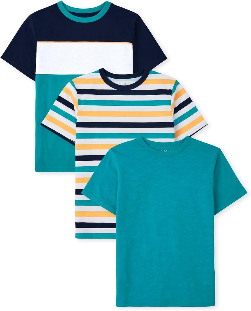The Children's Place Boys' Short Sleeve Crew Neck T-Shirts (X-Large)
