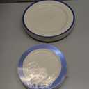 Blue Plastic Plates, Blue Disposable Plates Include 10.25inch Dinner Plates & 7.5 inch Dessert/Salad Plates for Graduation/Wedding/Birthday Holiday Party Decorations