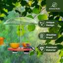 Kingsyard Oriole Bird Feeders for Outdoors Hanging, Double-Cup Jelly Platform Bird Feeder with Pegs for Orange Halves, Weather Protective Dome, Great for Attracting Orioles