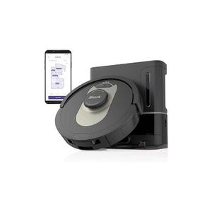 Shark AV2501AE AI Robot Vacuum with XL HEPA Self-Empty Base, Bagless, 60-Day Capacity, LIDAR Navigation, Perfect for Pet Hair, Compatible with Alexa, Wi-Fi Connected, Carpet & Hard Floor, Black