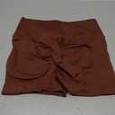 VOYJOY Women Workout Impact Shorts 2.5"/ 3.6"/ 4.5"/ 6" Scrunch Butt Lifting Gym Seamless Booty Biker Shorts (Brown, XS)
