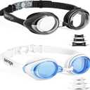 Seago 2 Pack Swimming Goggles Anti-fog Anti-UV Silicone Swim Goggles Adult Women Men