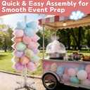 Adjustable Cotton Candy Stand with 48 Holes, Plastic Floor Display Rack for Cotton Candy Cones, Cake Pops & Treats, Party Stand for Wedding, Birthday, Baby Shower, Christmas Decorations, 5.25 FT Tall