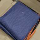 VEVOR Moving Blankets, 80" x 72", 65 lbs/dz Weight, 12 Packs, Professional Non-Woven & Recycled Cotton Packing Blanket, Heavy Duty Mover Pads for Protecting Furniture, Floors, Appliances, Blue/Orange