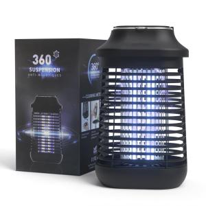 Bug Zapper Outdoor/Indoor,Mosquito Zapper 4200V High Powered Waterproof Electronic Mosquito Killer,15W UVA Mosquito Lamp Bulb,Fly Traps Patio Insects Killer,Trap Killer for Home,Kitchen, Backyard