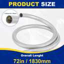 1.25" x 72" Length Universal Exhaust Flex Pipe, 1.25 Inch Flexible Exhaust Pipe
