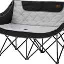 SAN HIMA Double Camping Chair, 40.7" Camping Couch, Padded Folding Loveseat