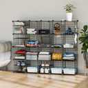 Wire Cube Storage Organizer, 20 Cubes Converted into 23 Cubes, Sturdy Metal Grids Storage Shelf Closet Shelving Units and Storage, Shelves for Bedroom LIvingroom Office