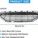 Front Bumper Grille For For-d Fiesta Chrome Frame Grille 2014-2019 D2BZ17B968AA FO1200552