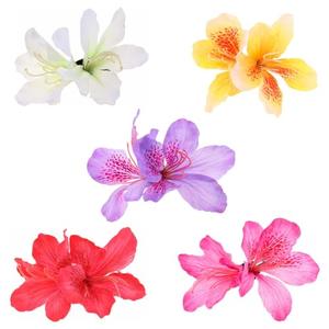 ALIMITOPIA Flower Hair Clip Bohemia Hawaiian Fabric Artificial Azalea Flower Alligator Hair Clip Hairpin Barrette Headdress Bobby Pins Headwear Hair Accessories(4.7 inches; 5pcs)
