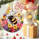 2 x Christmas Ornaments, Bee Ornament, Christmas Tree Ornaments, Xmas Decorations, Holiday Decorations, Gifts for Bee Lovers, Holiday Party Gifts, and Xmas Gift Ideas