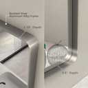 28x32 Silver Bathroom Mirror for Wall, Brushed Metal Framed Bathroom Vanity Mirror, Modern Rounded Corner Rectangle Mirror, Anti-Rust (Horizontal/Vertical)