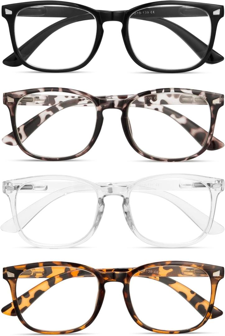 BLS BLUES Reading Glasses for Women for Home, Office & Driving - HD Clear Readers with Blue Light Blocking Protection (A1 Mix)