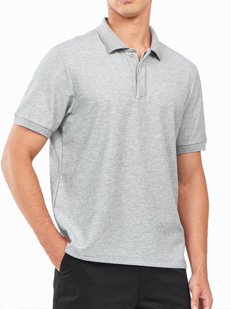 NORTHYARD Men's Cotton Polo Shirts Short Sleeve Knitted Golf Shirt Casual Classic Polos T-Shirt (Medium)