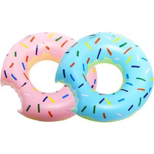 2 Pack Donut Pool Floats Inflatable Swimming Rings Tubes for Summer Beach Water Float Party Decoration