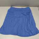 SANTINY 19" Golf Skorts Skirts for Women Zipper Pockets Knee Length Skort Women's High Waist Athletic Tennis Skirt (Blue), S
