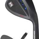 Forged Golf Wedge Set for Men or Individual Degree Gap Wedge Sand Wedge for Men Right Hand, Milled Face for More Spin (Black, RH, 60 Degrees)
