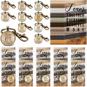 Landical 10 Sets Employee Valentines Day Gifts Team Appreciation Gifts Team Keychain Bulk Thank You Gift for Coworker Staff (Bronze)