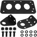 Side Mount License Plate Bracket 7" x 4" Replacement for Harley Davidson Touring Bobber Chopper Honda Kawasaki Suzuki Yamaha (Black)