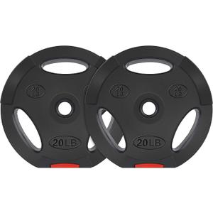 Fitvids Vinyl Standard 1-Inch Plate Weight Plate Set for Strength Training and Weightlifting 20LB